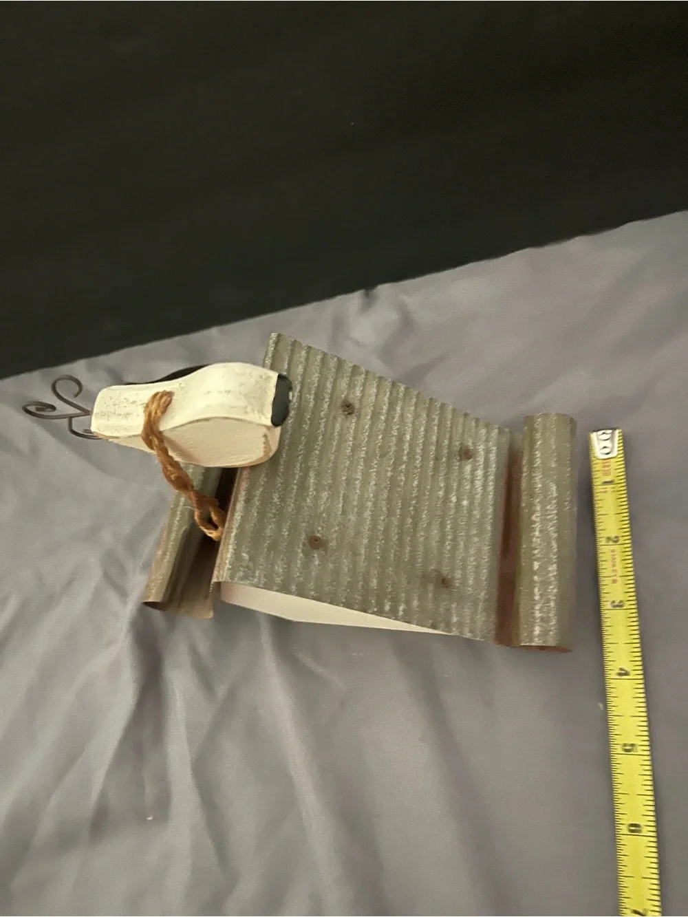 Hobby Lobby Cream and Green Birdhouse Accent